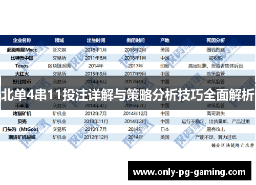 北单4串11投注详解与策略分析技巧全面解析